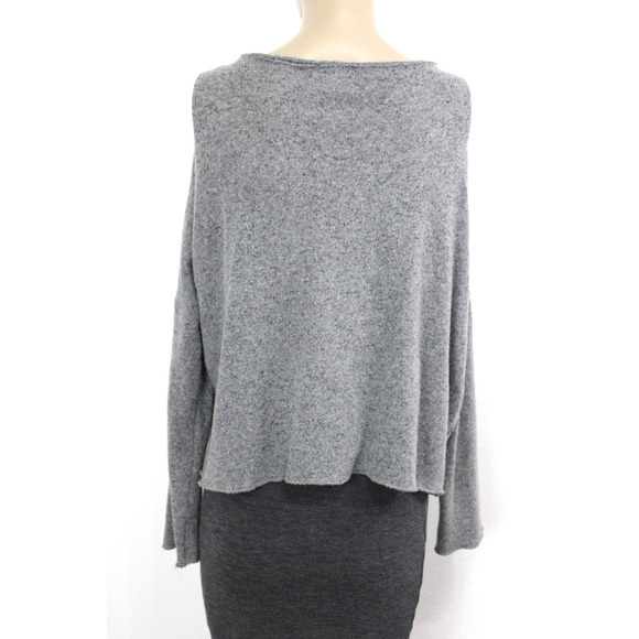 Kosmika Womens OS Boxy Sweater Pullover Knit Mohair Off Shoulder Wool Silk Italy - Picture 2 of 8